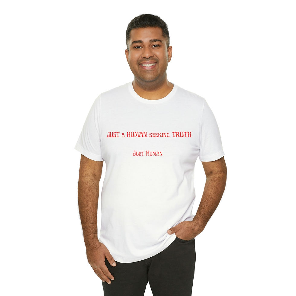 Thumbnail: Just Human Seeking Truth Unisex Jersey Short Sleeve T-Shirt
