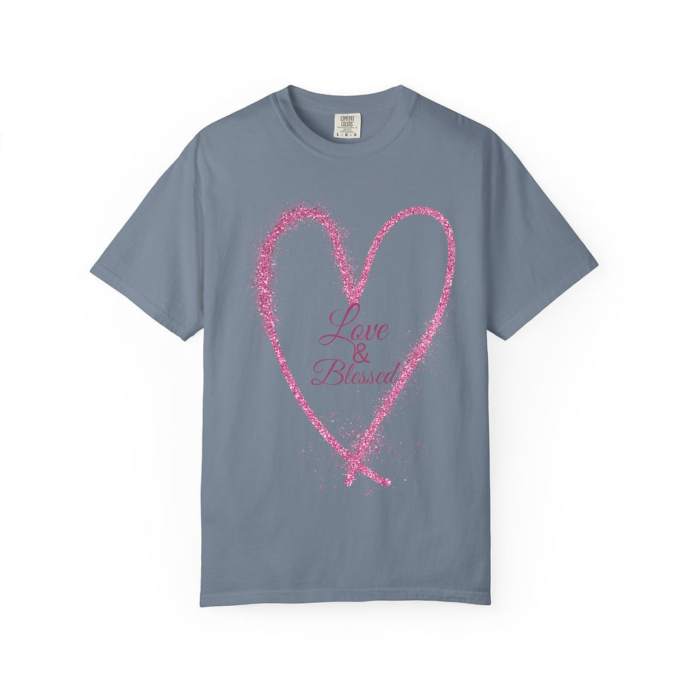 Thumbnail: Love & Blessed Heart Comfort Colors 1717 T-Shirt 