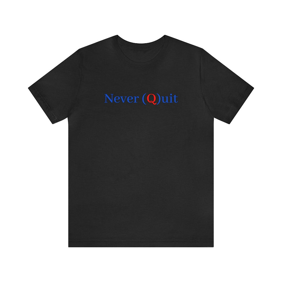 Thumbnail: Q Simple Never (Q)uit Unisex Jersey Short Sleeve T-shirt