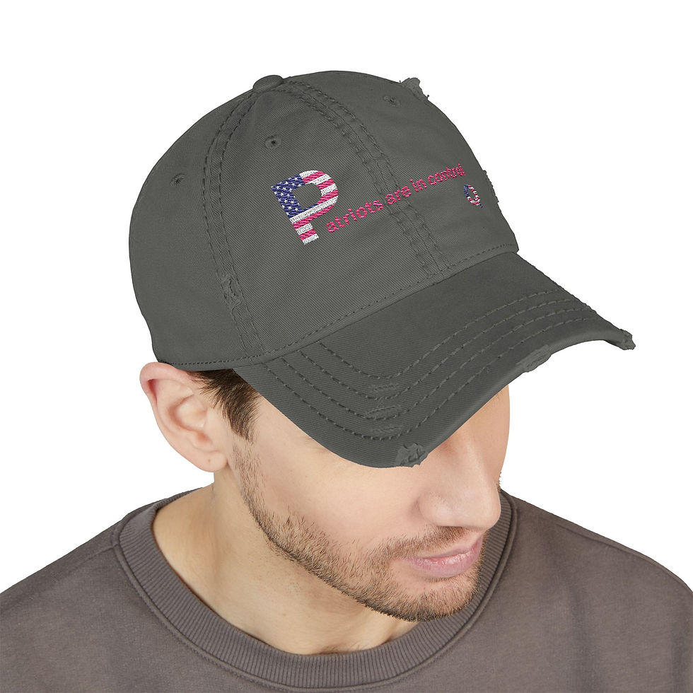 Thumbnail: Patriots Are In Control Distressed Embroidered Patriotic Vintage Flag Dad Hat 