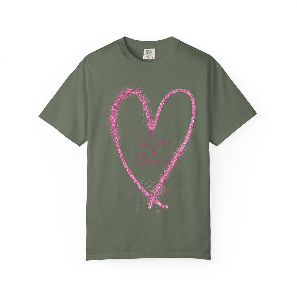Thumbnail: Love & Blessed Heart Comfort Colors 1717 T-Shirt 