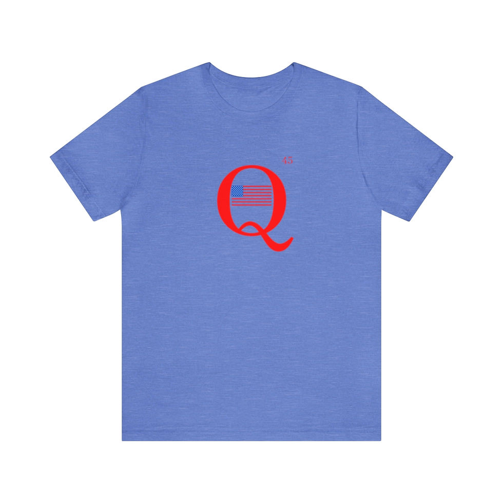 Thumbnail: Q American Flag Unisex Jersey Short Sleeve T-shirt