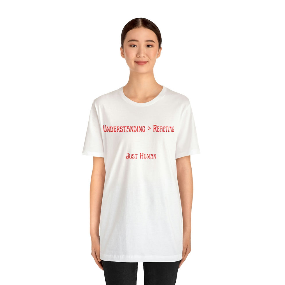 Thumbnail: Just Human Understanding > Reacting Unisex Jersey Short Sleeve T-Shirt