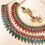 Thumbnail: Palakka Enamel Necklace Set with Jhumka Earrings 