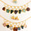 Thumbnail: Golden Orbit Natural Stone Necklace Set