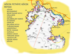 Bir Mavi Yolculuk rotası ; Göcek Ölüdeniz Göcek (Gün 1)