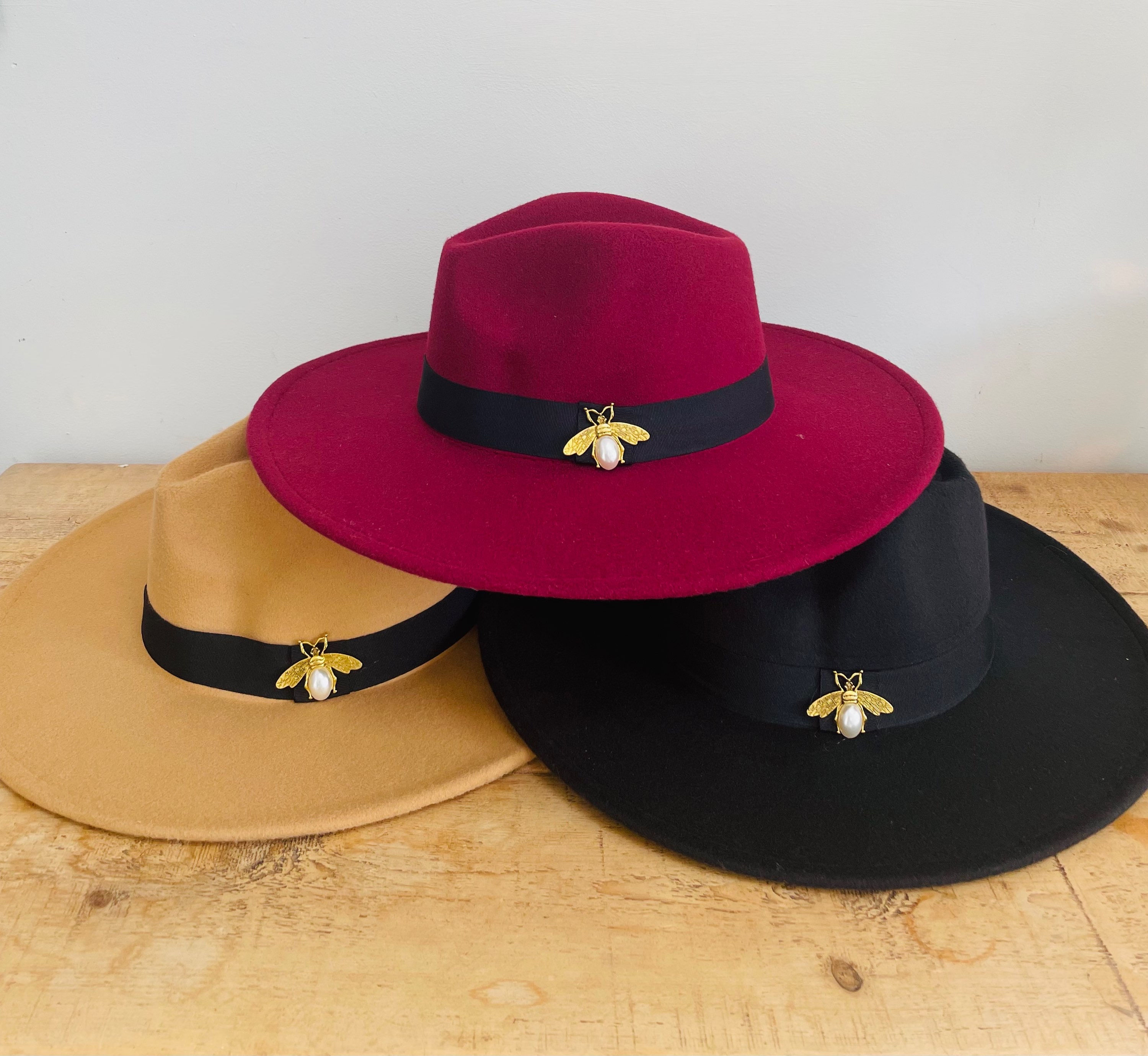 Wide brim Fedora Bee 🐝 Hat 