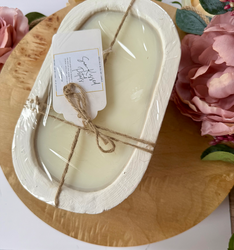 Thumbnail: Medium White Wooden Bowl Soy Candle