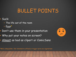 When it comes to your presentation: Bullets or Blanks?