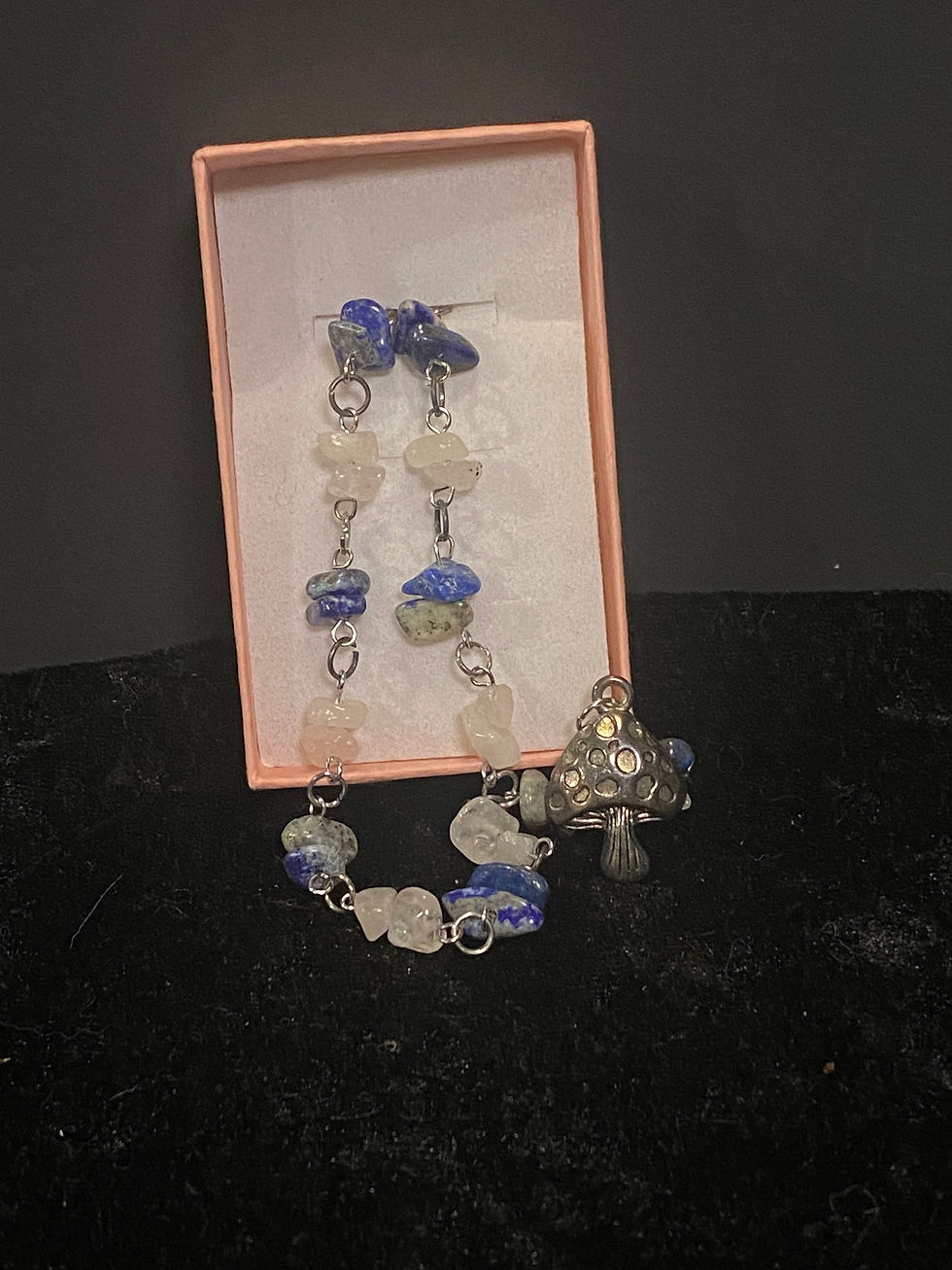 Thumbnail: mushroom beaded necklace