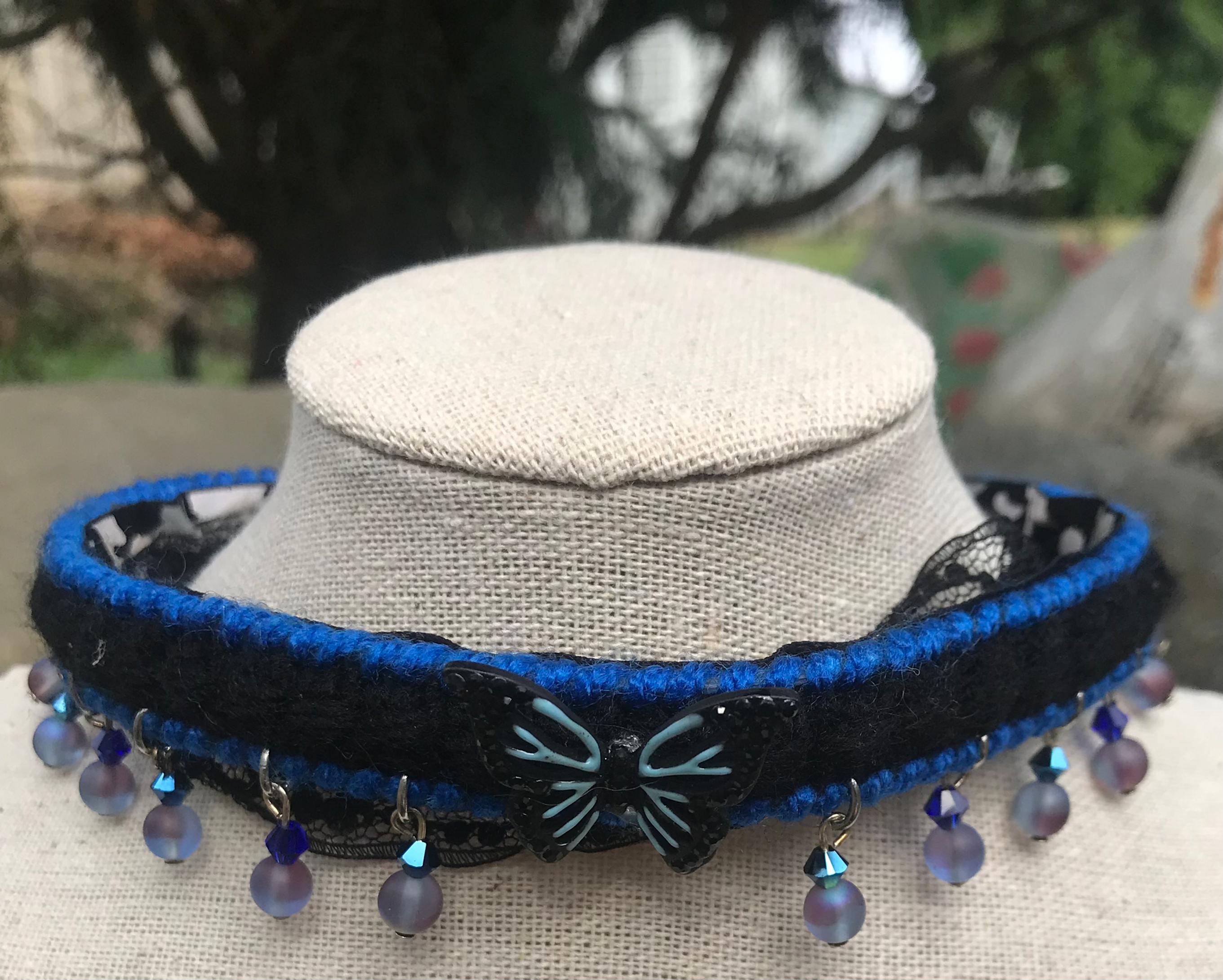 handcrafted butterfly choker