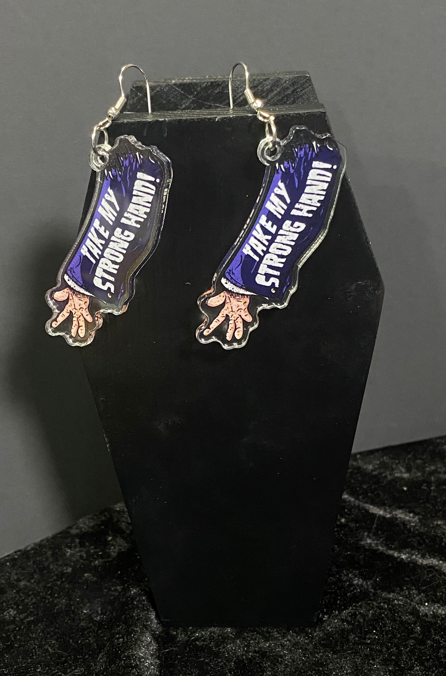 take my strong hand earrings