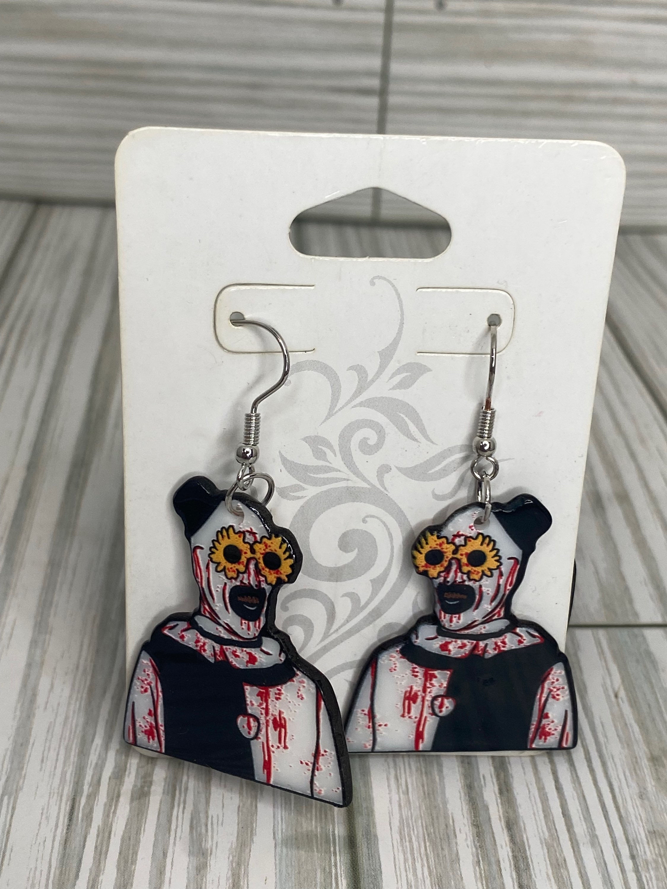 Art the clown Terrifier earrings Resin