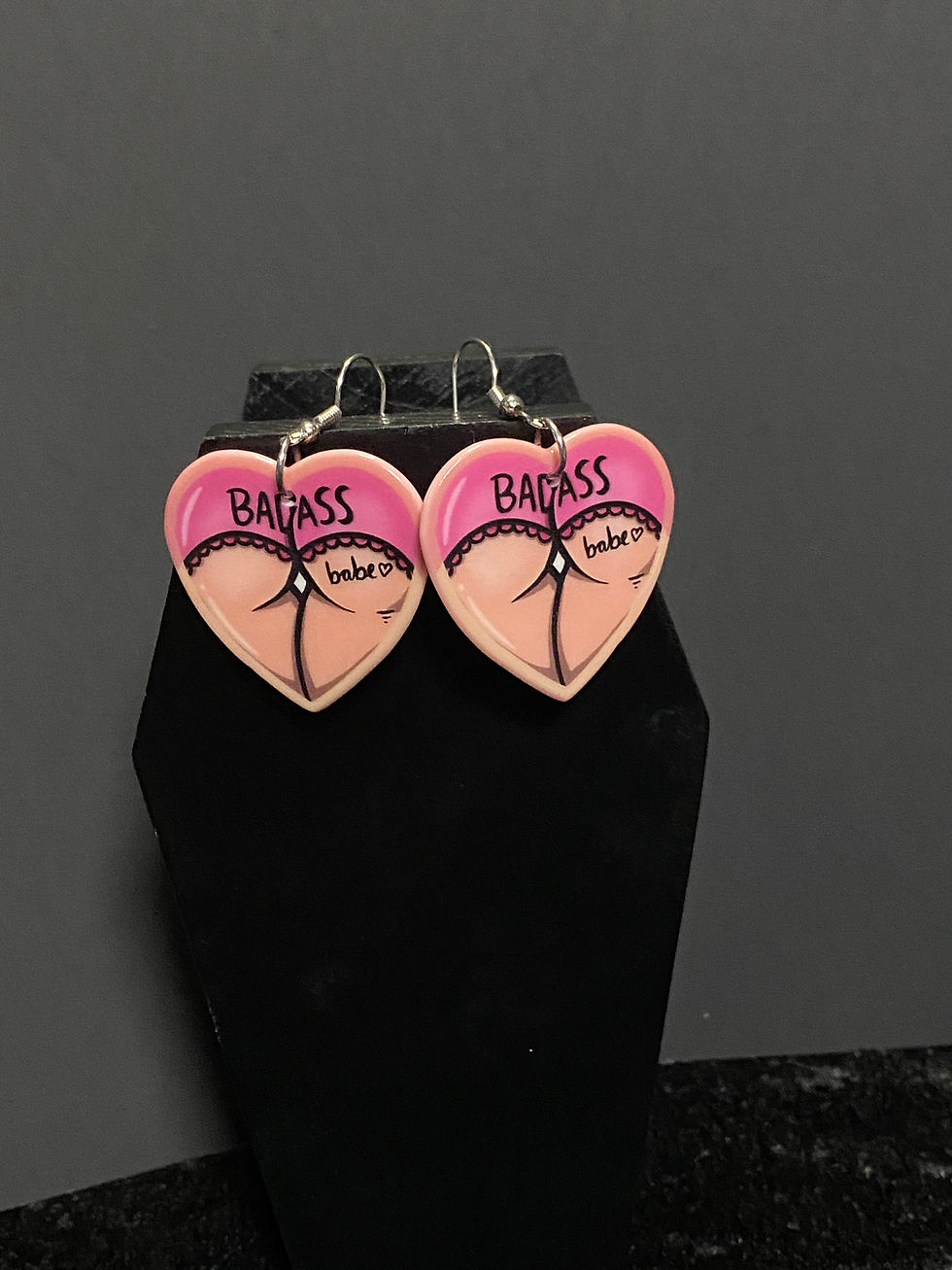 Thumbnail: booty resin earrings