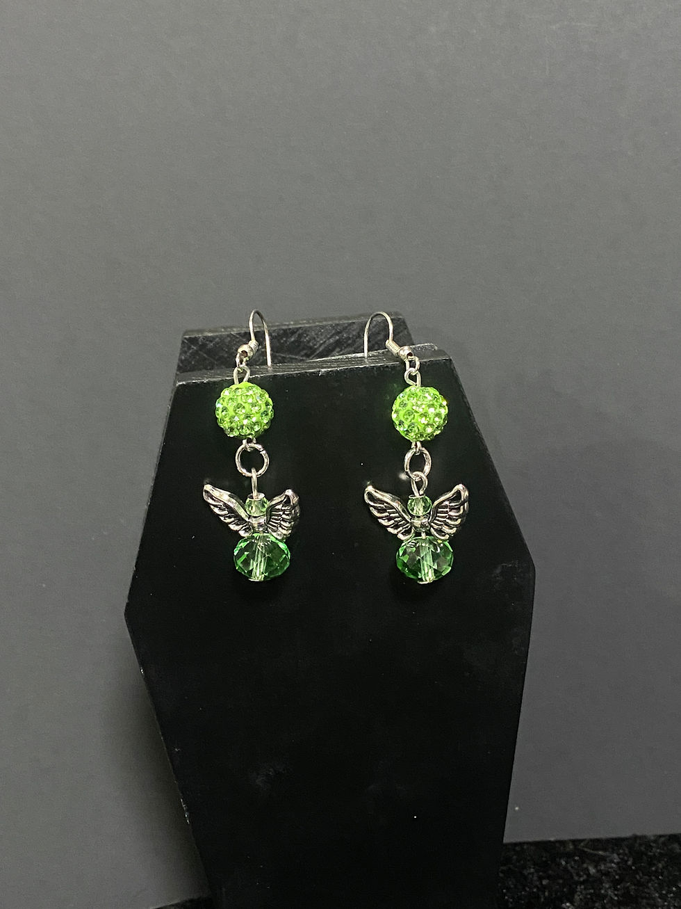 Thumbnail: green angel earrings