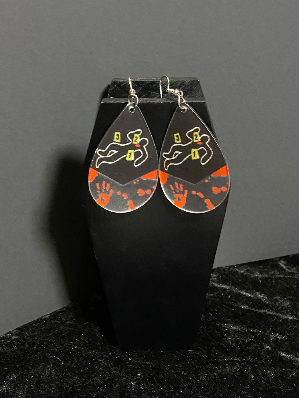 Thumbnail: crime scene dead body earrings