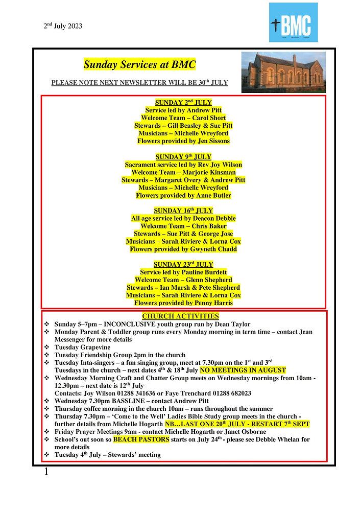 BMC Summer Newsletter