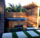 Edmonton custom built wood privacy screen for hot tub