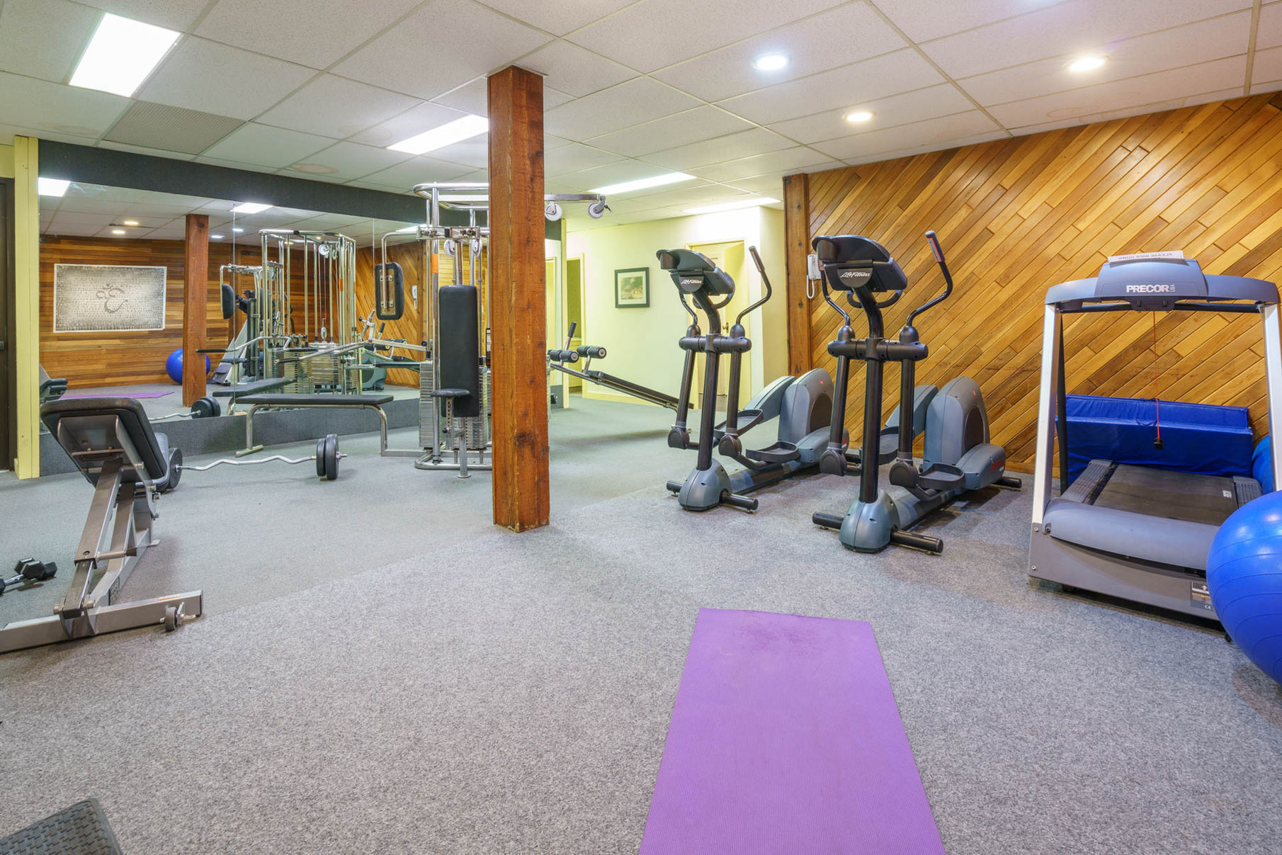 fitness room at The Crossing Resort