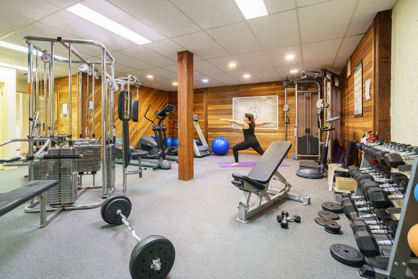 exercise room at The Crossing Resort