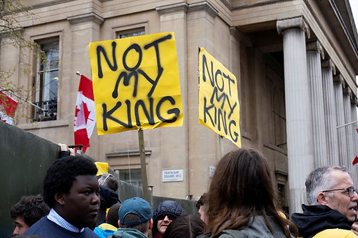 Not My King Protest, London, 2023 photograph by Tracey Thorne