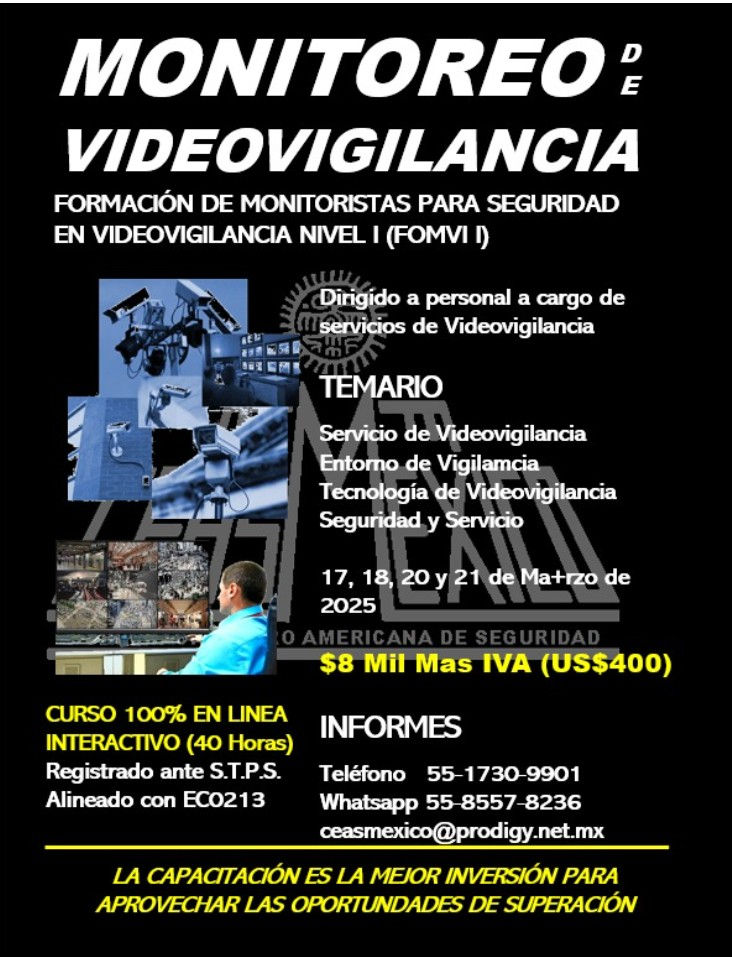 MONITOREO DE VIDEOVIGILANCIA