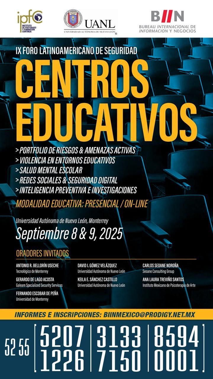IX FORO LATINOAMERICANO DE SEGURIDAD CENTROS EDUCATIVOS