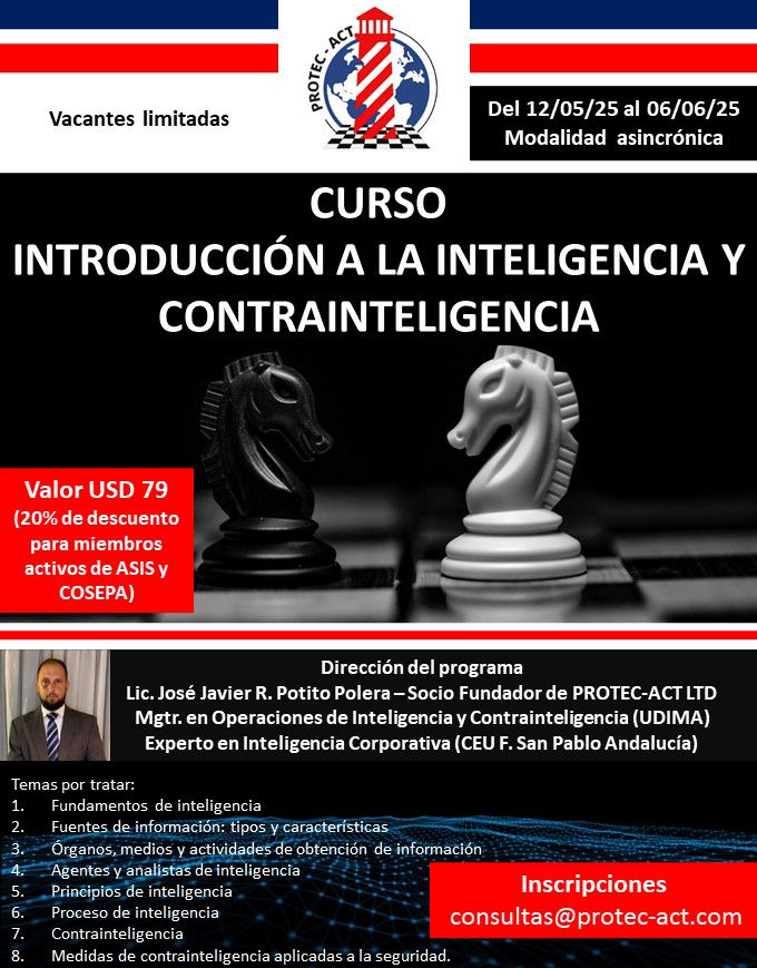 INTRODUCCIÓN A LA INTELIGENCIA Y CONTRAINTELIGENCIA