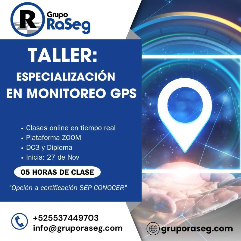 TALLER: ESPECIALIZACIÓN EN MONITOREO GPS