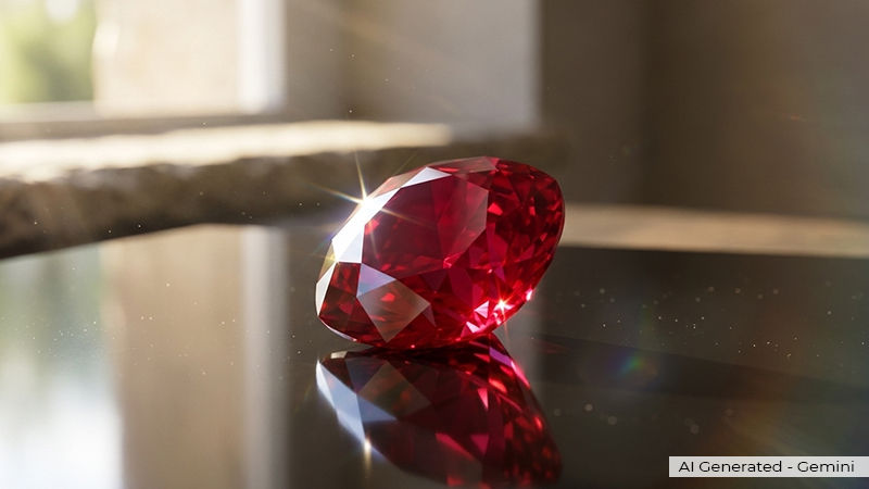 a loose ruby gemstone