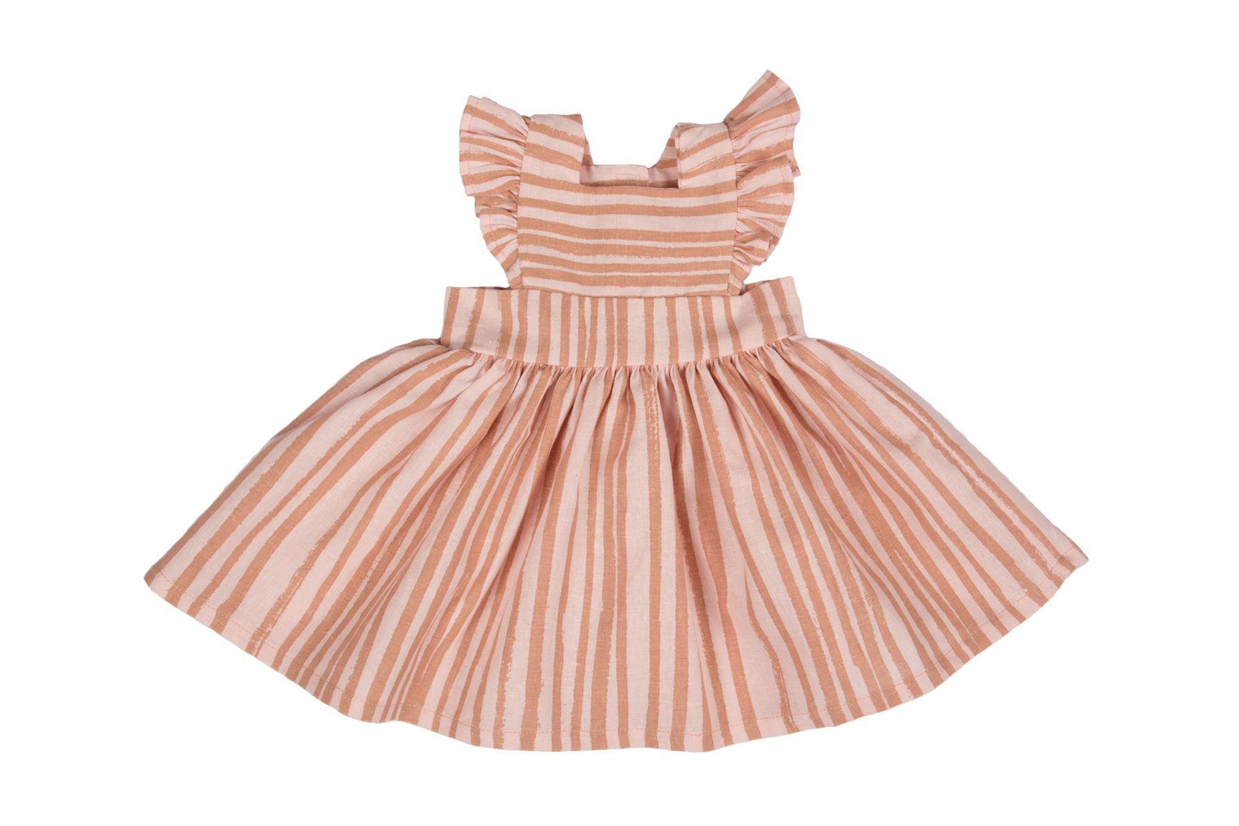 Maxi Doll Pinafore in 'Clay Stripe'