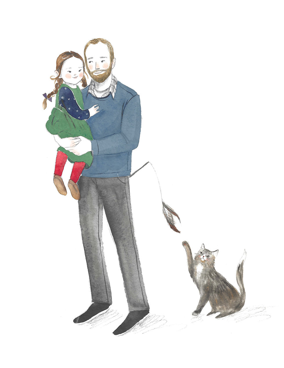 Thumbnail: Custom Father and Child Portrait