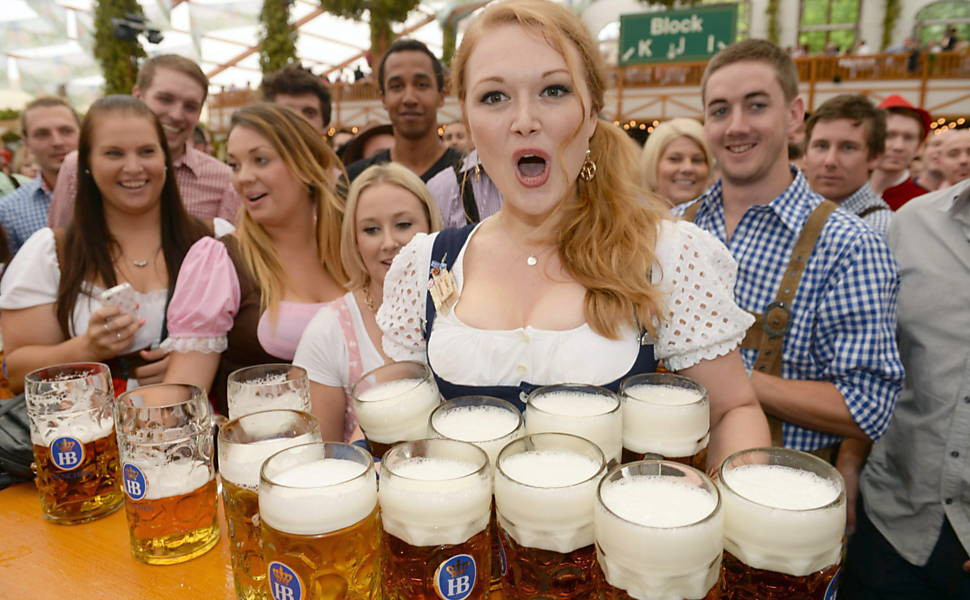 Beer serving Lady at Octoberfest