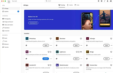 Creative Cloud Desktop-Anwendungen