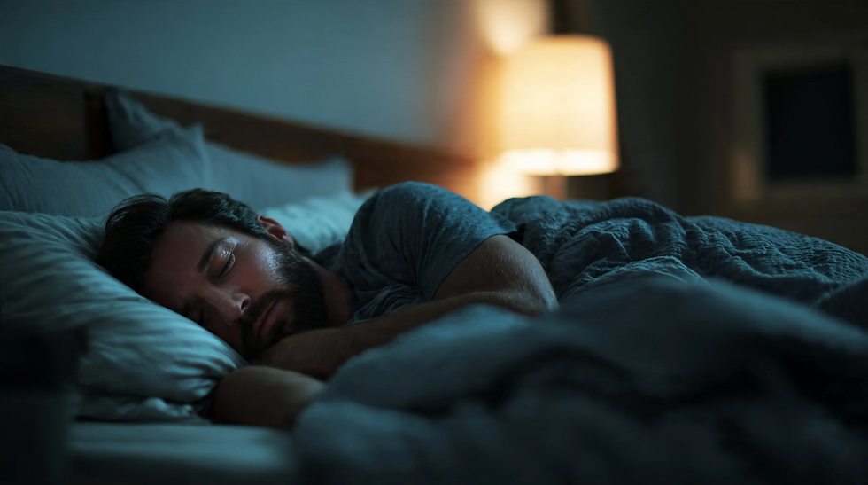 Man asleep in bed