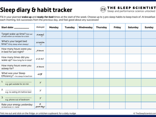 How to use a Sleep Diary to transform your sleep habits
