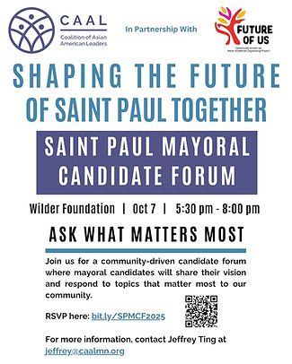 QR Flier - 10.07.25 Saint Paul Mayoral Candidate Forum - CAAL + Future of Us.jpg