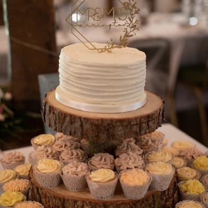 Thumbnail: Two and Three Tiered Rustic Cake Stands, 16" - 17" base