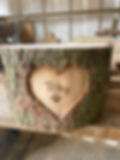 Thumbnail: Pet memorial personalised  keepsake for garden, log headstone