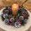 Thumbnail: Chrisrmas table decoration centrepiece and log slice without bark