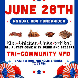 Tri-Community VFD Kicks Off 4th of July with Annual BBQ Fundraiser This Weekend