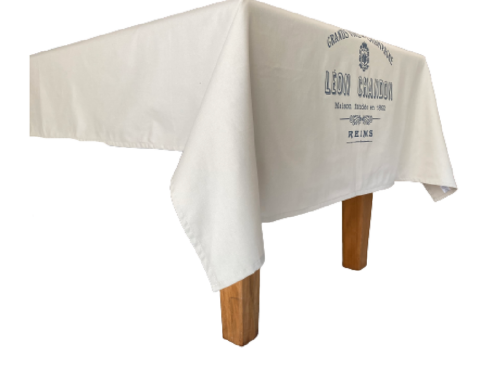 Miniatura: Toalha de Mesa Retangular 8 Lugares 260x160cm Champagne