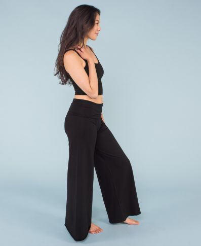 Organic Roll-Top Flowy Pants
