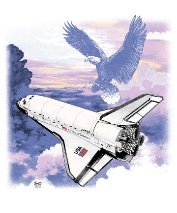 Space Shuttle-Eagle Wht.