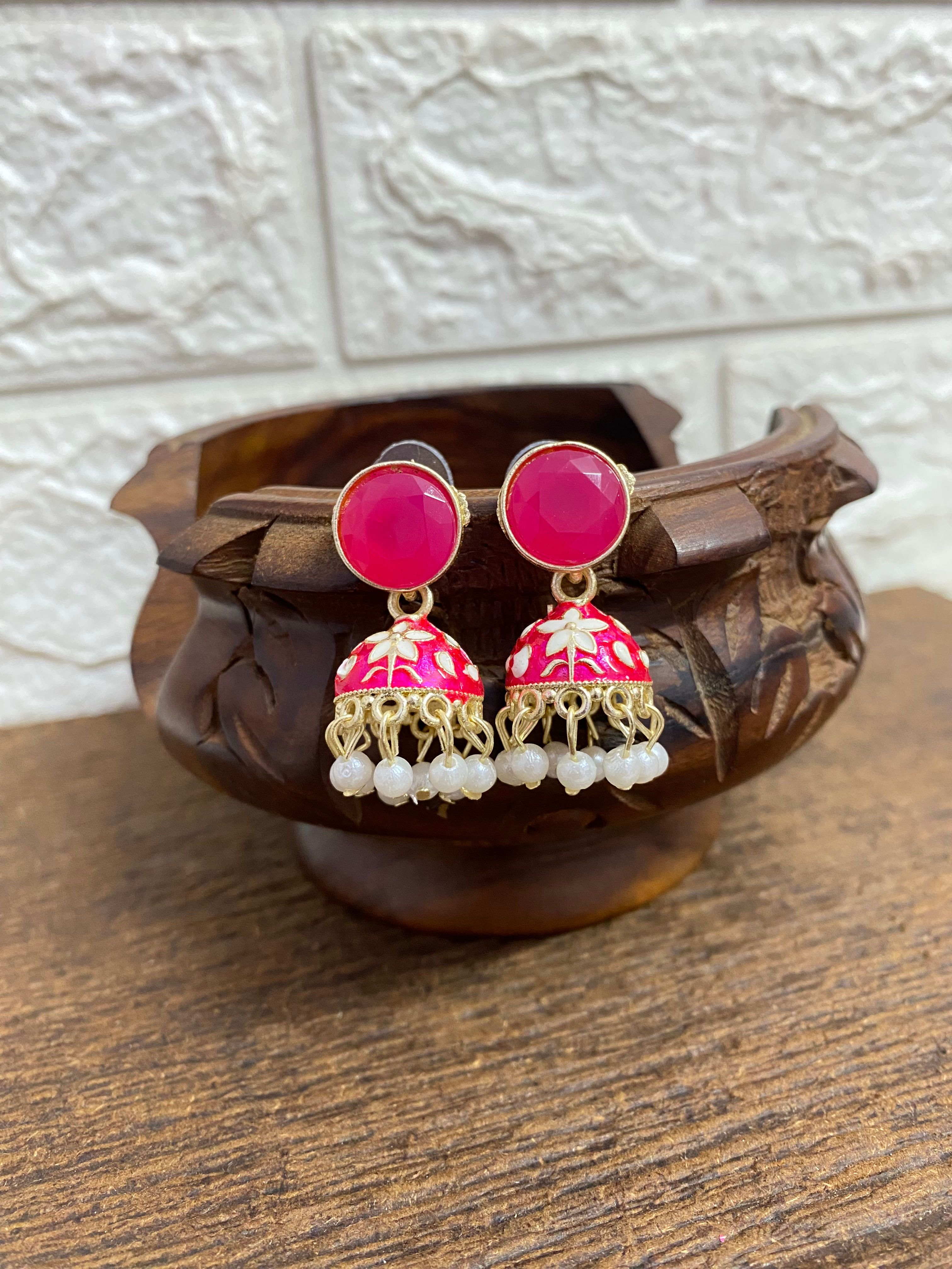 2 Small Meenakari Studs