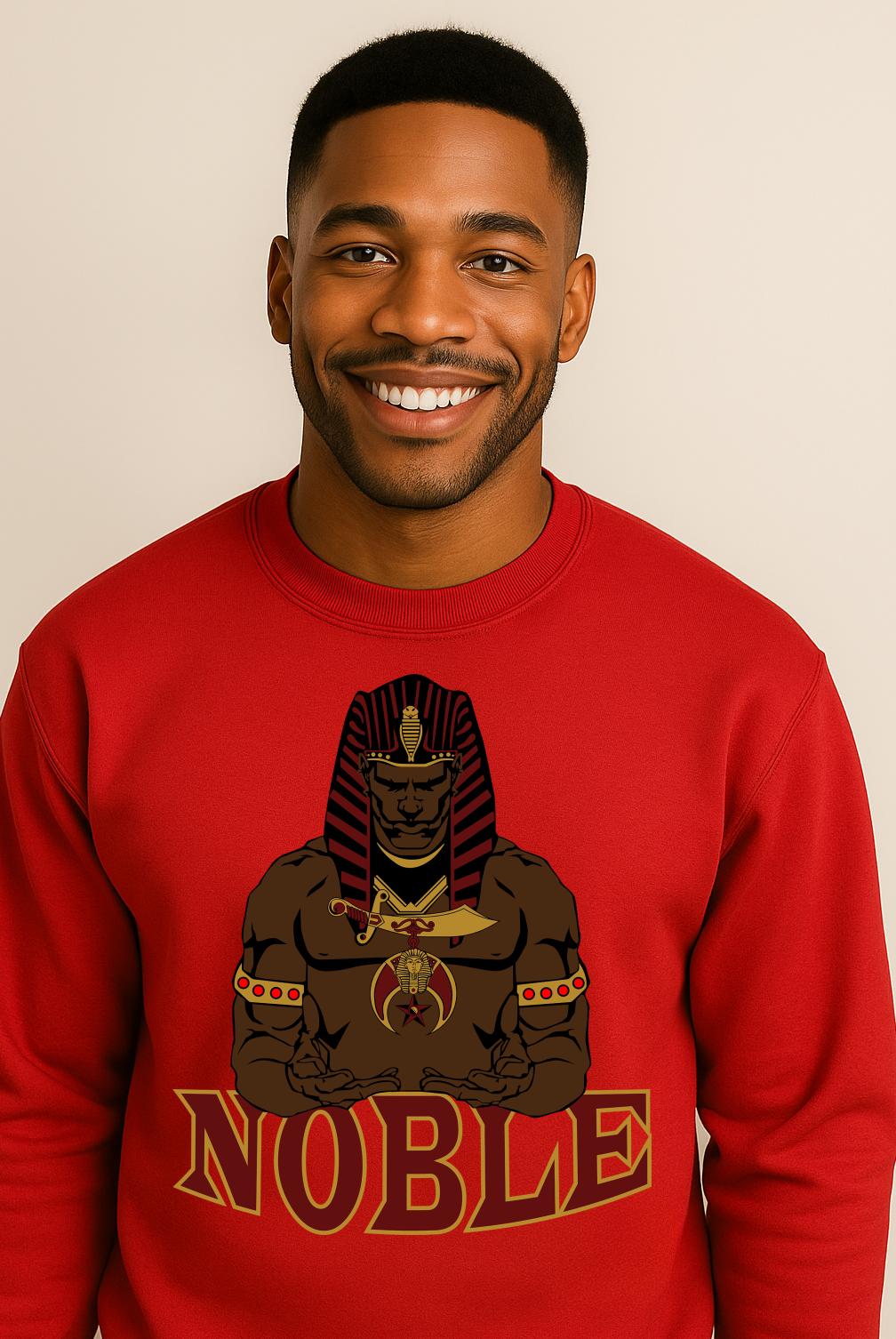 Pharaoh “NOBLE” Crewneck Sweatshirt (Black, Navy, Red, & Royal)