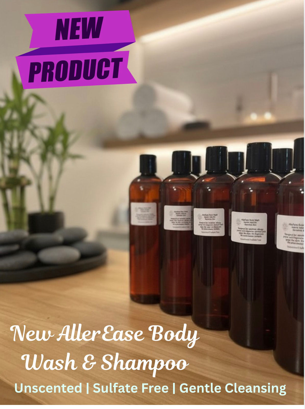 AllerEase All Natural 16 0z. Moisturizing Hair and Body Wash - Unscented