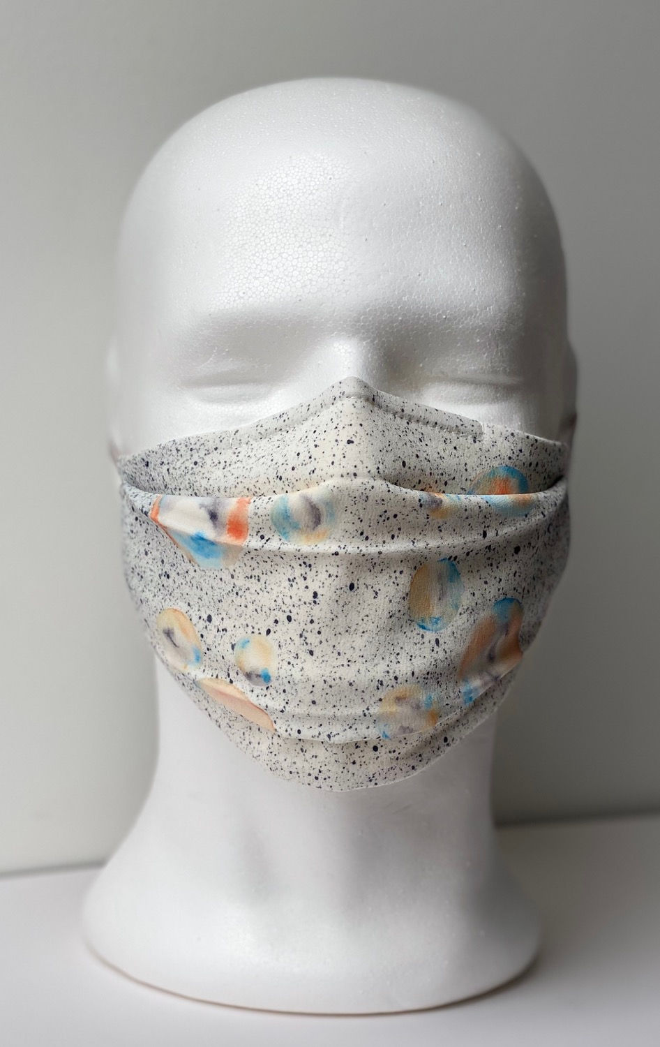 Handpainted ‘Bubble’ mask (peach tones)