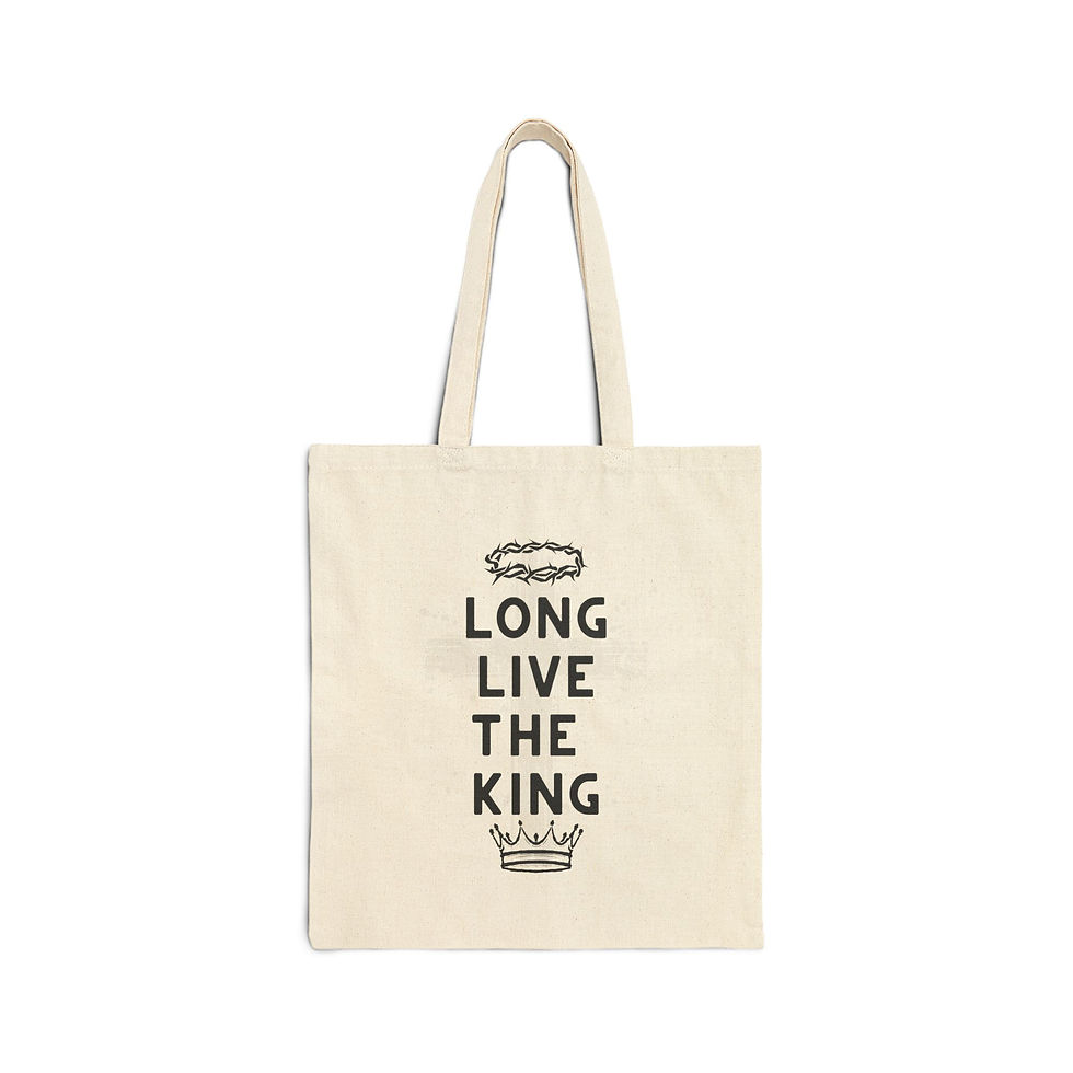 Long Live the King Cotton Canvas Tote Bag