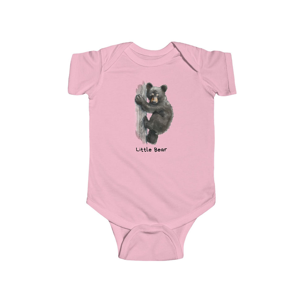 Thumbnail: Little Bear (Black) Infant Fine Jersey Bodysuit
